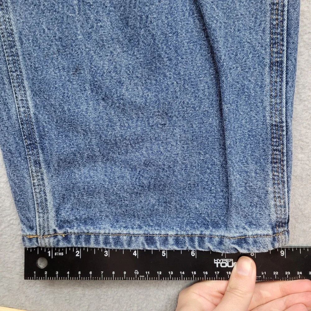 Carhartt Carpenter Jeans Mens 33x32 Blue B13-DPS Workwear Denim Distressed